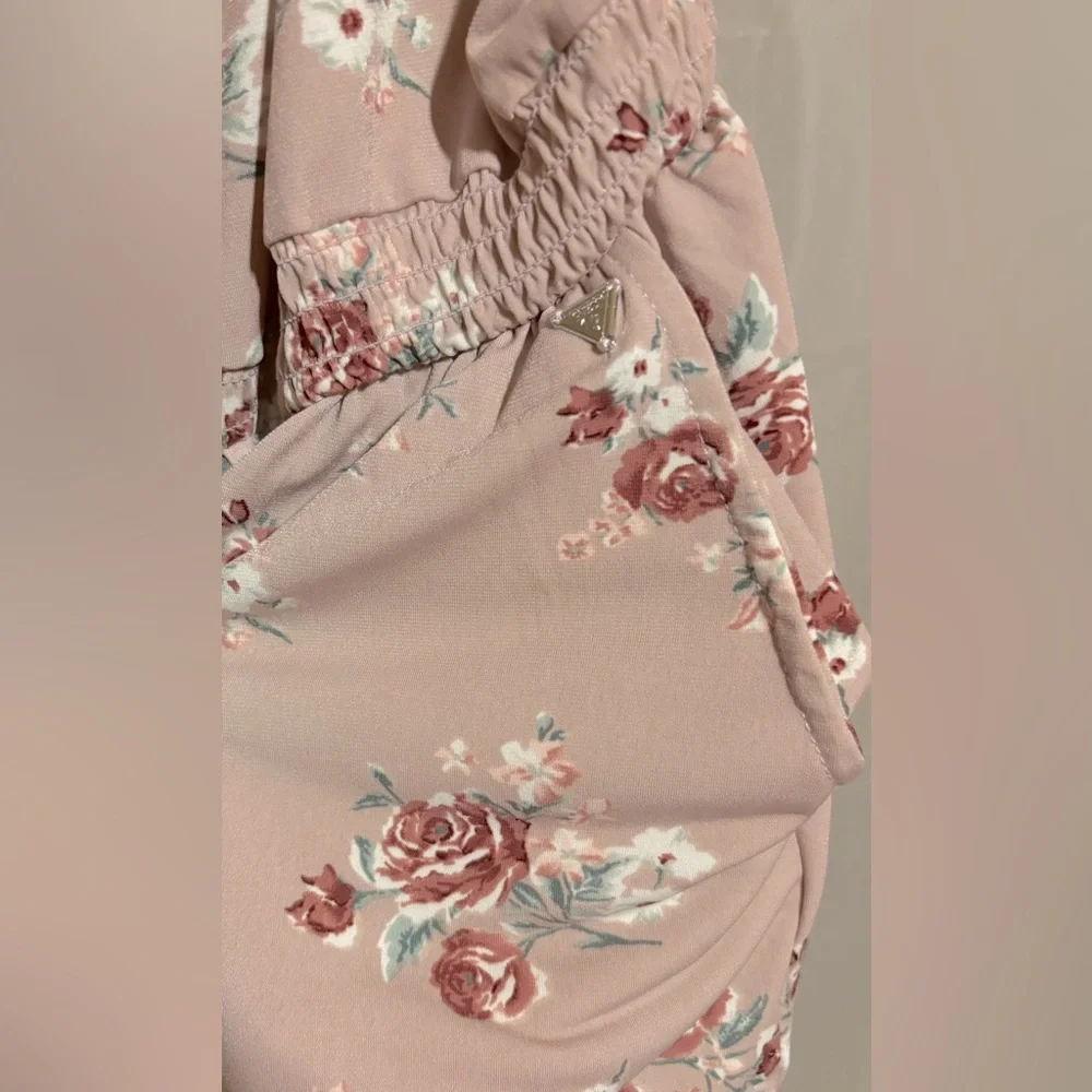 Guess-Floral Print On Blush-Tube Top-Romper-Size Small - Picture 5 of 8